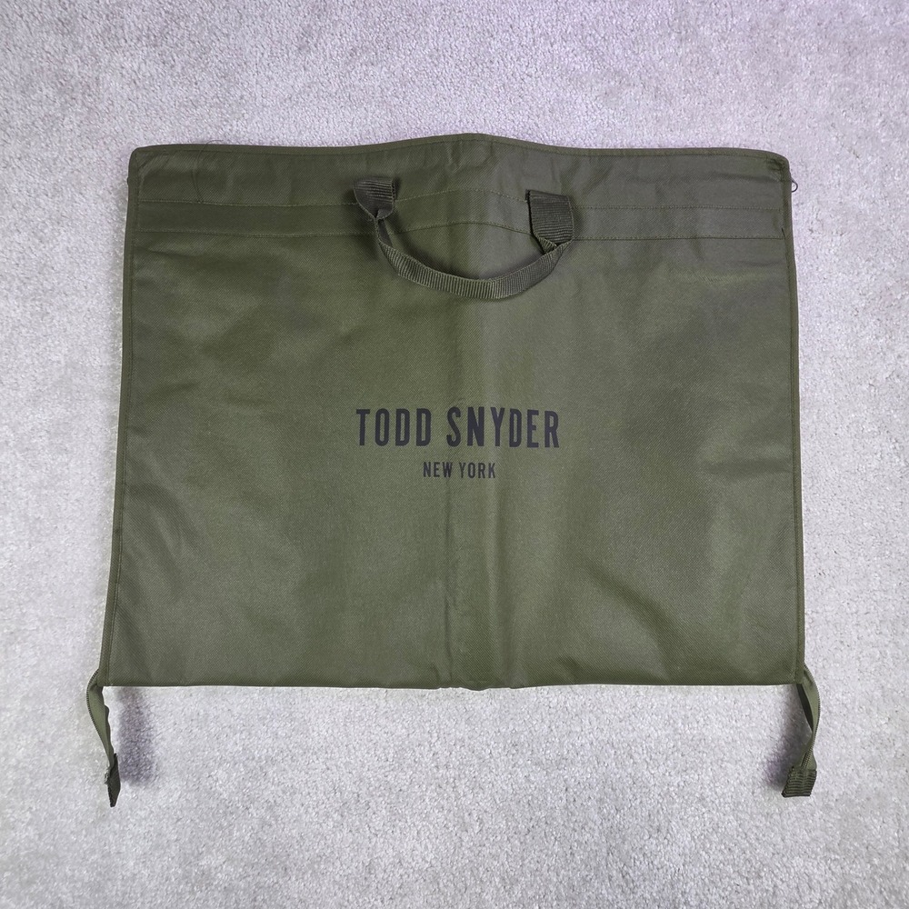 Todd Snyder New York Olive Green Foldable Suit Garment Bag Travel Carrier 51in